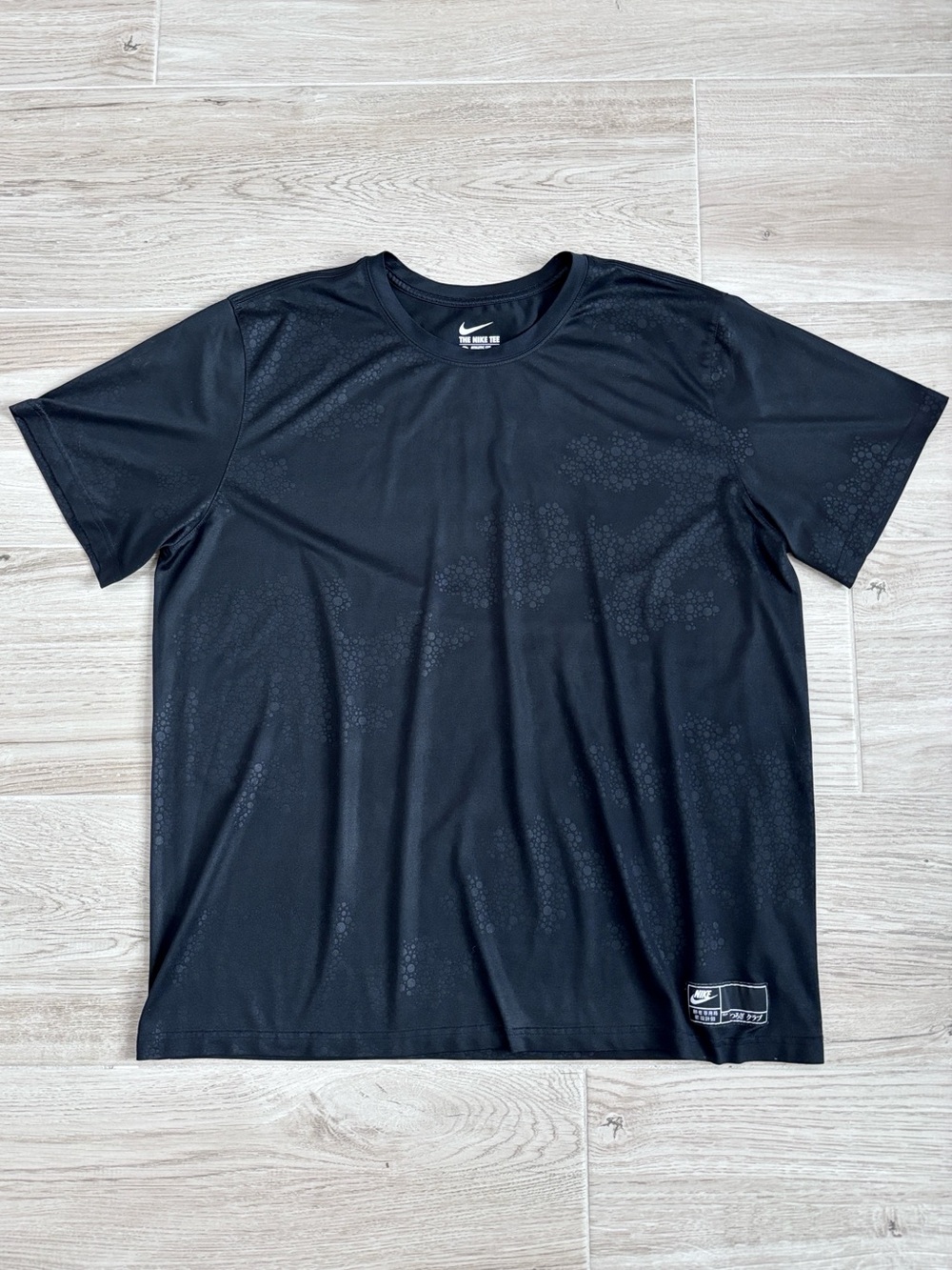 Men’s The Nike Tee Dri-Fit Short Sleeve T Shirt Black Circle Pattern XXL